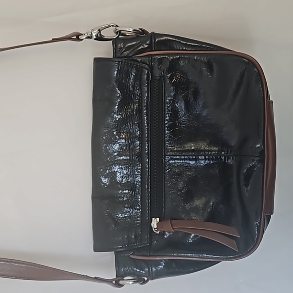 Tignanello black patent Carmel trim crossbody bag - Picture 5 of 6